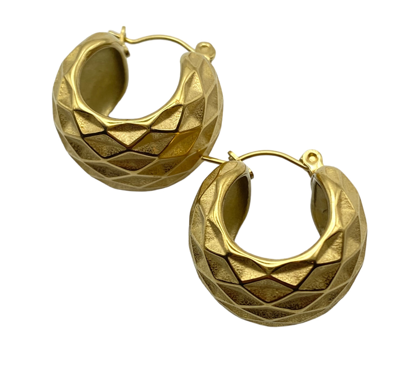 "CAPRICE" gold plated hoop earrings