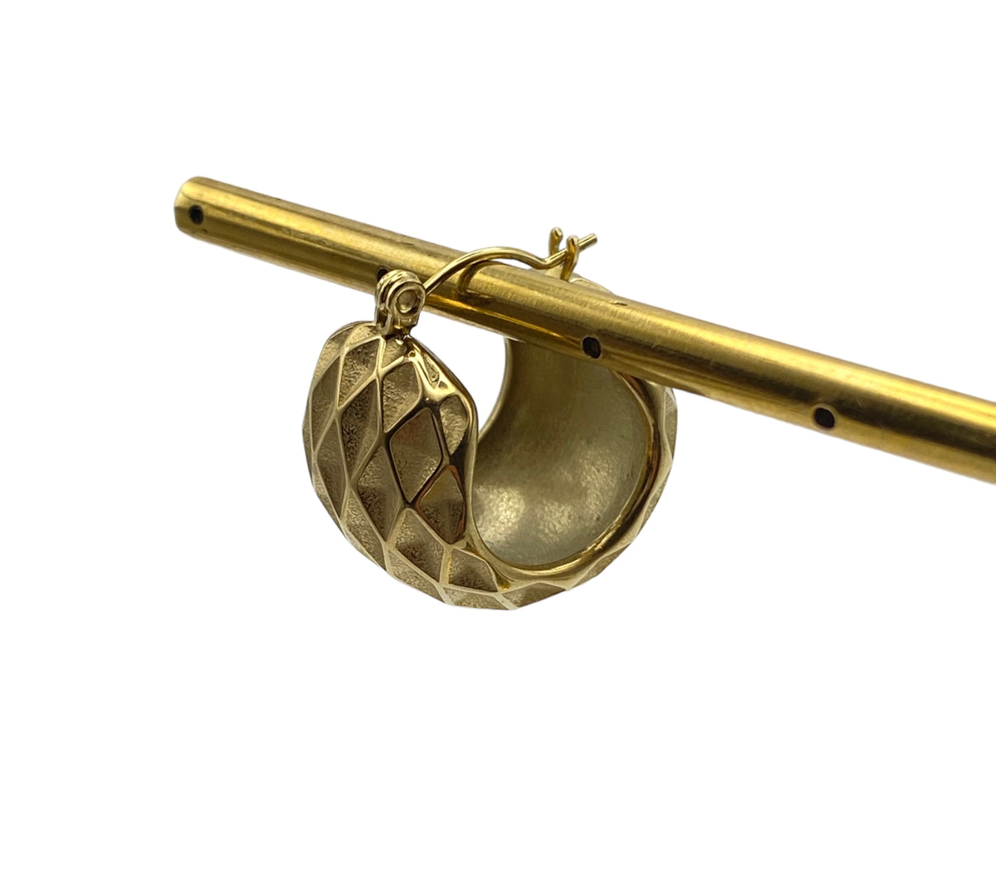 "CAPRICE" gold plated hoop earrings