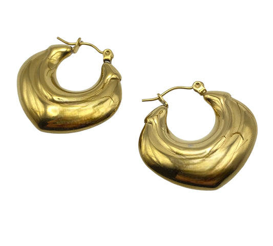 "EVERMORE" gold plated hoop earrings