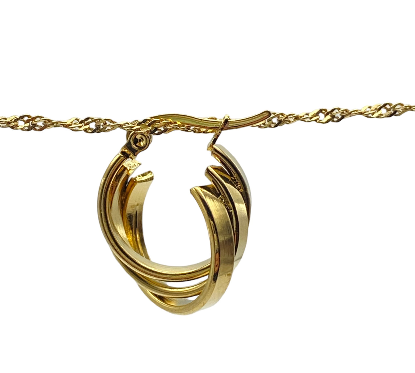 "ULAS" gold plated hoop earrings