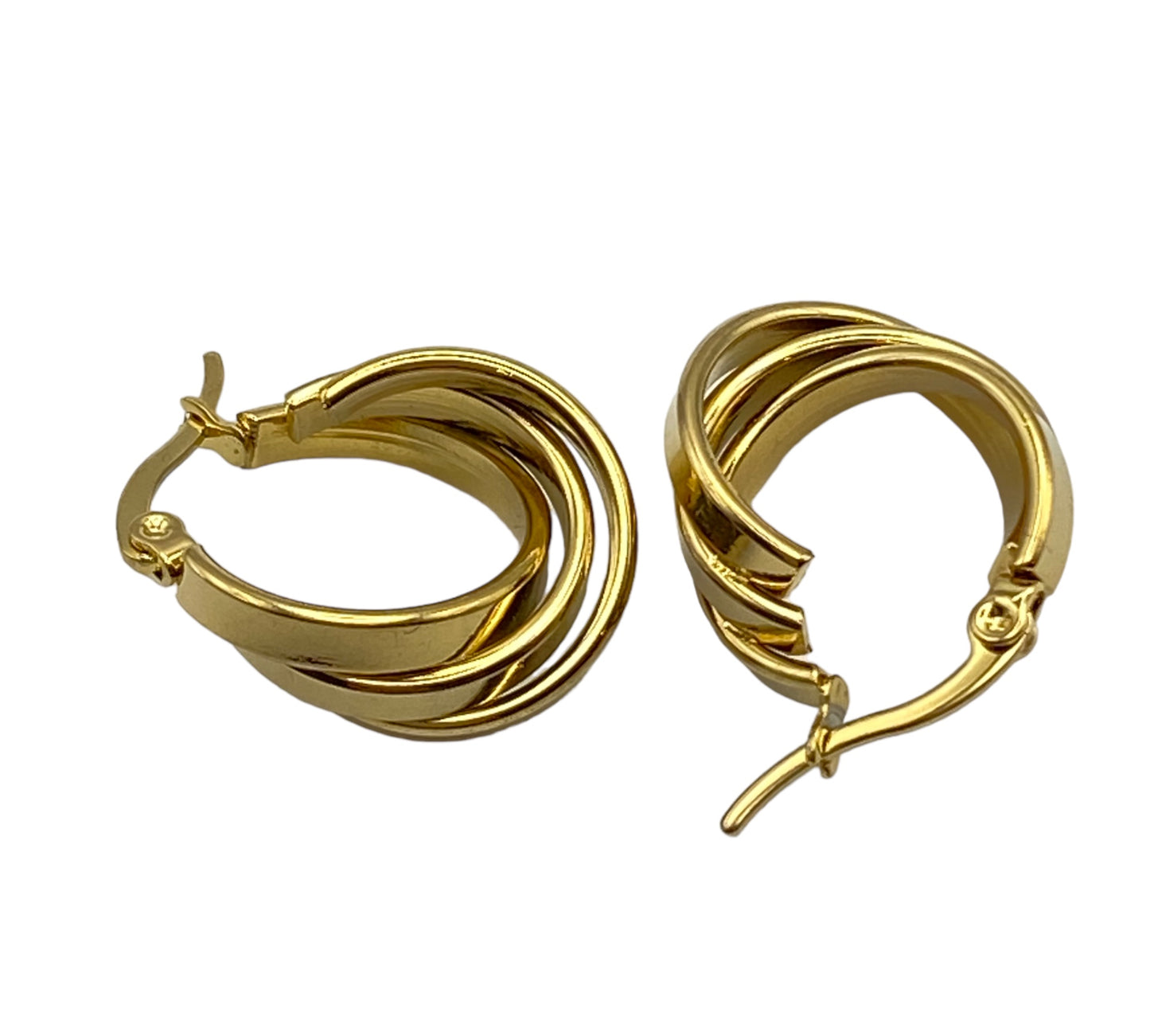 "ULAS" gold plated hoop earrings