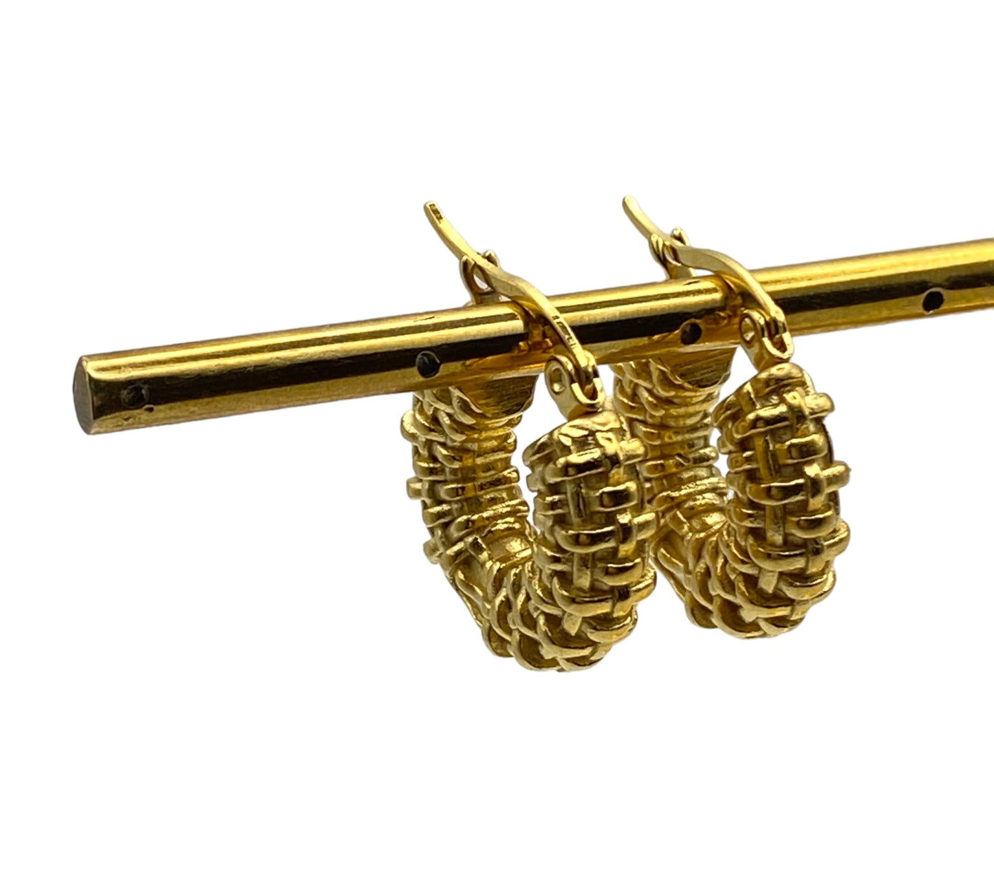 "AMMONITE" gold plated hoop earrings