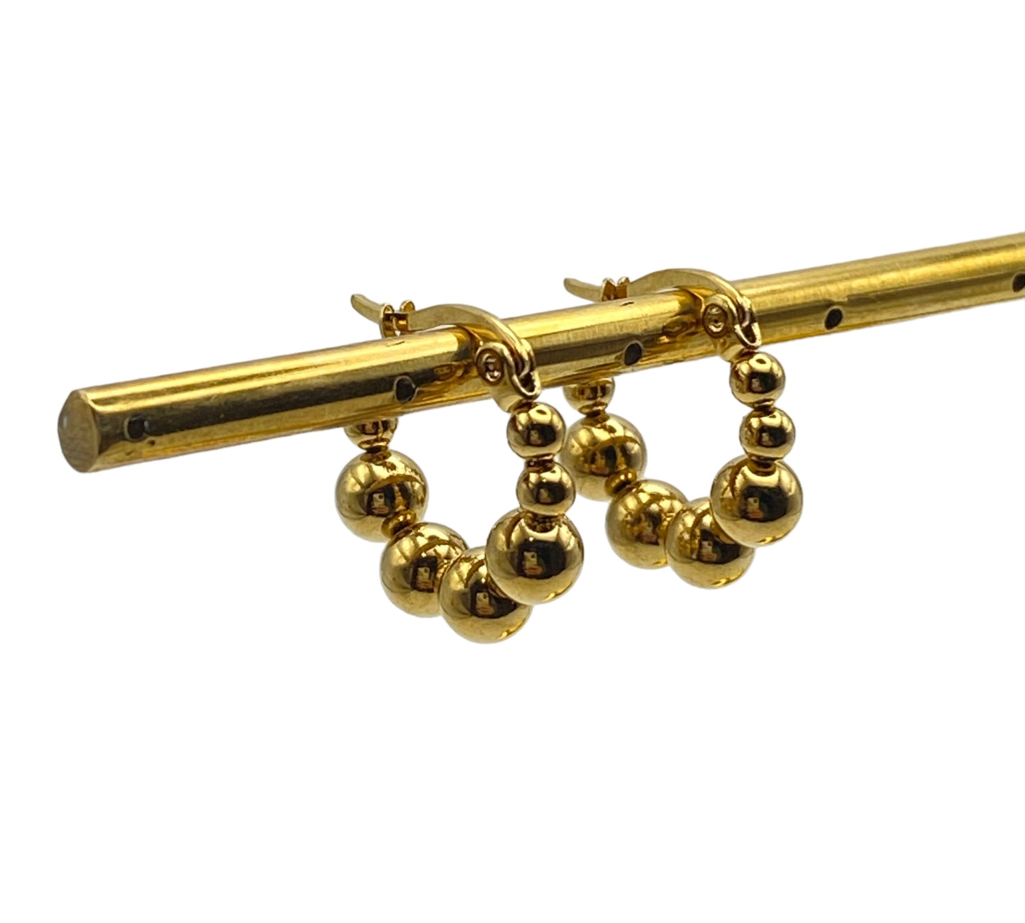 "WOUTER" gold plated hoop earrings
