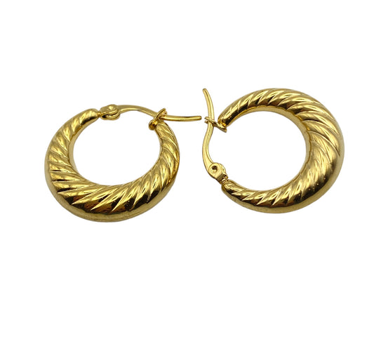 "ARTHUR" gold plated hoop earrings