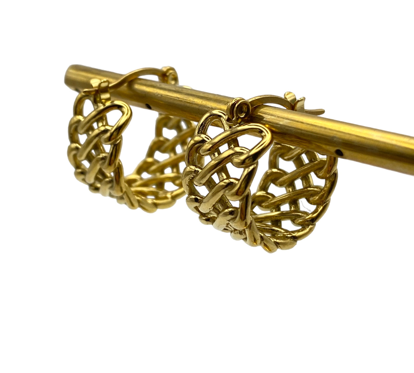 "ALBA" gold plated hoop earrings