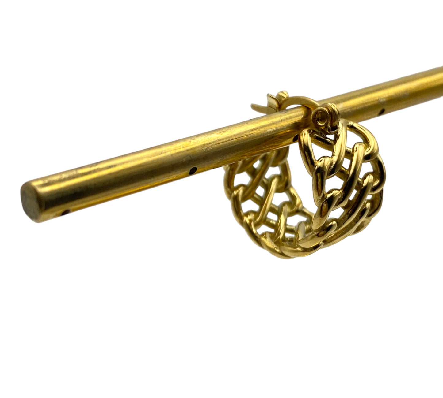 "ALBA" gold plated hoop earrings