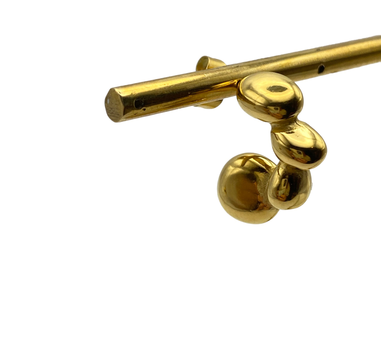 "COSMIC" gold plated open hoop earrings