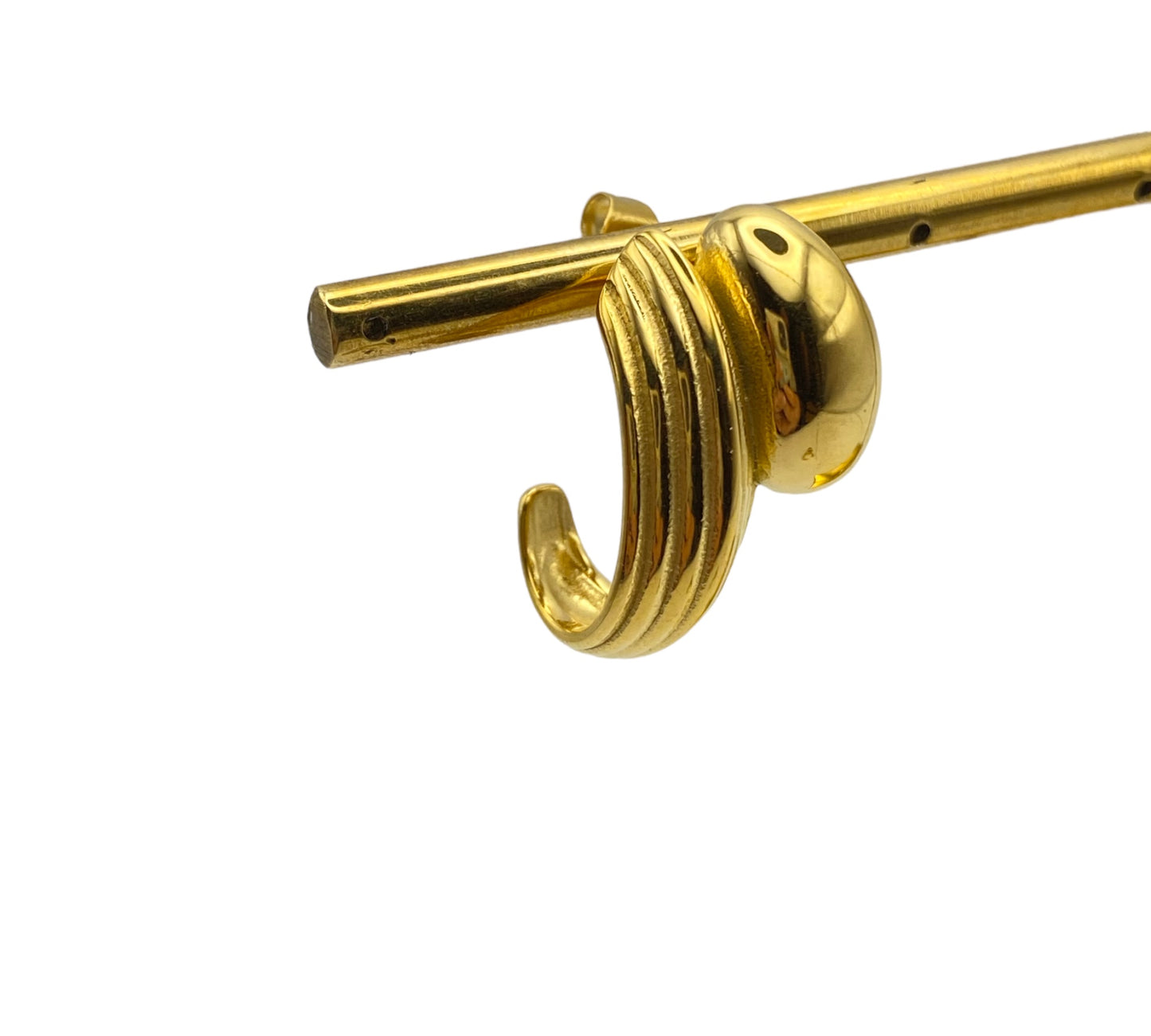 "ELIXIR" gold plated double half hoop earrings