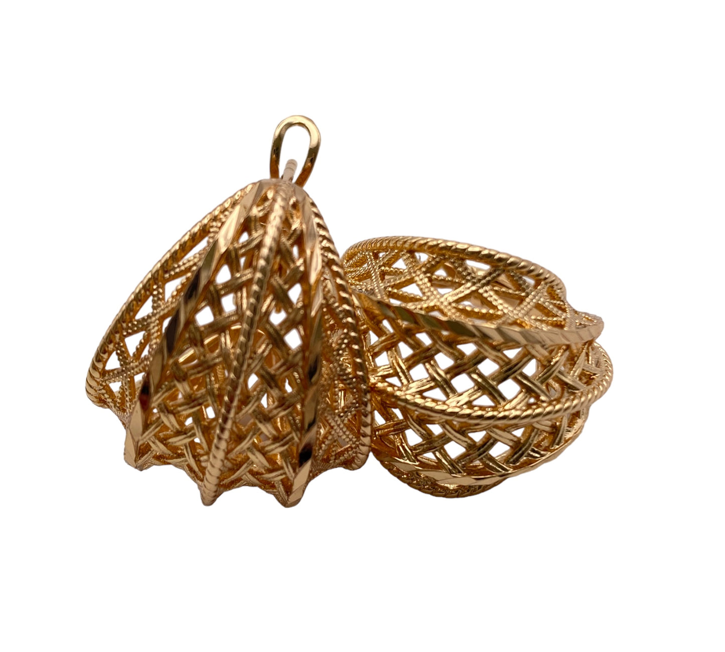 "RENEE" gold plated copper hoop earrings