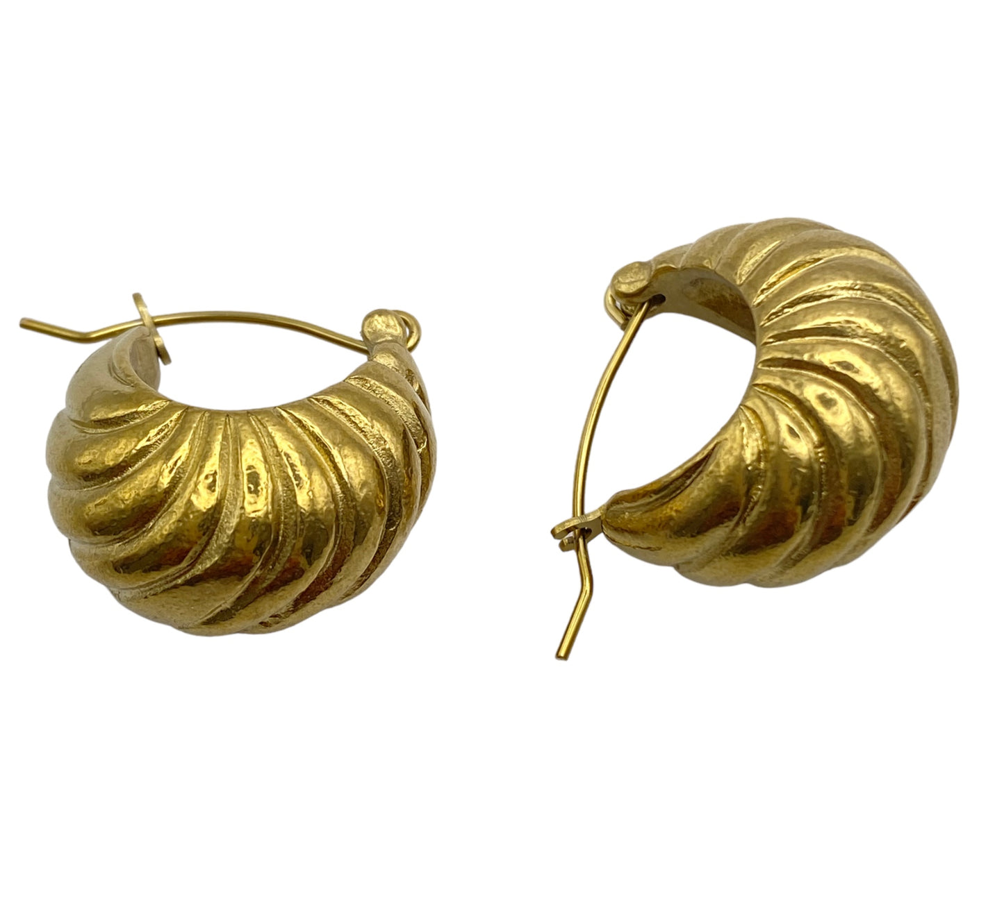 “HYDRA" gold plated hoop earrings