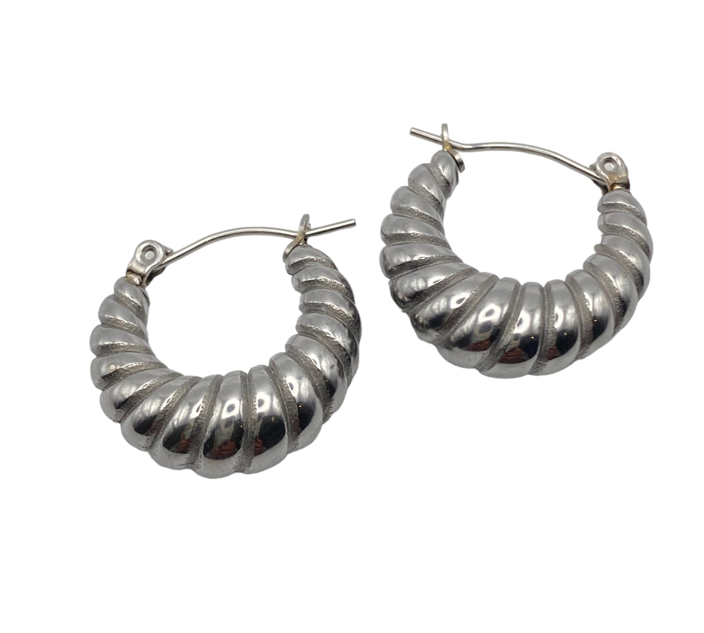 "EPONA" silver colored vintage inspired hoop earrings