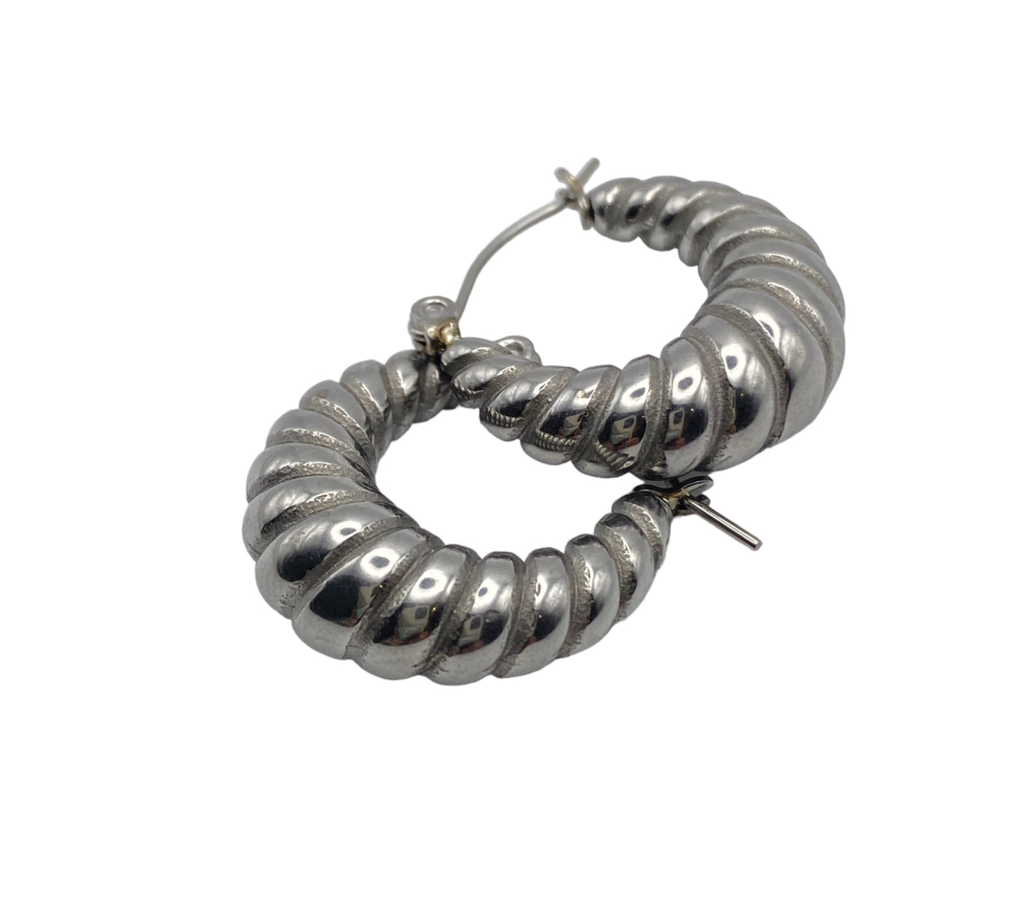 "EPONA" silver colored vintage inspired hoop earrings