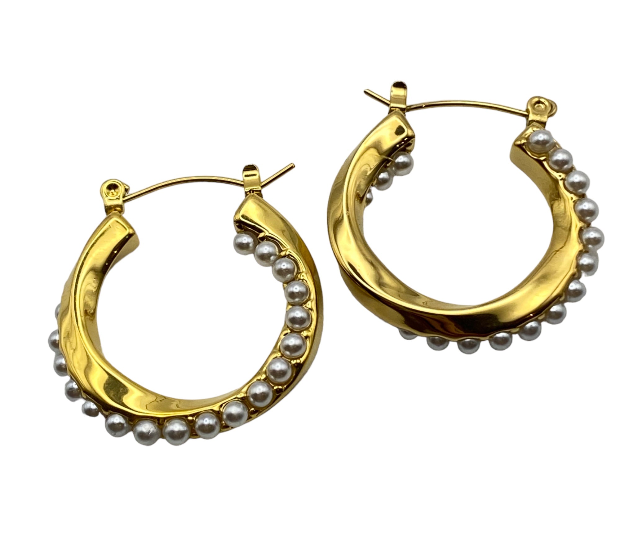 Buy SOHI Gold-Plated Hoop Earrings-Silver Online