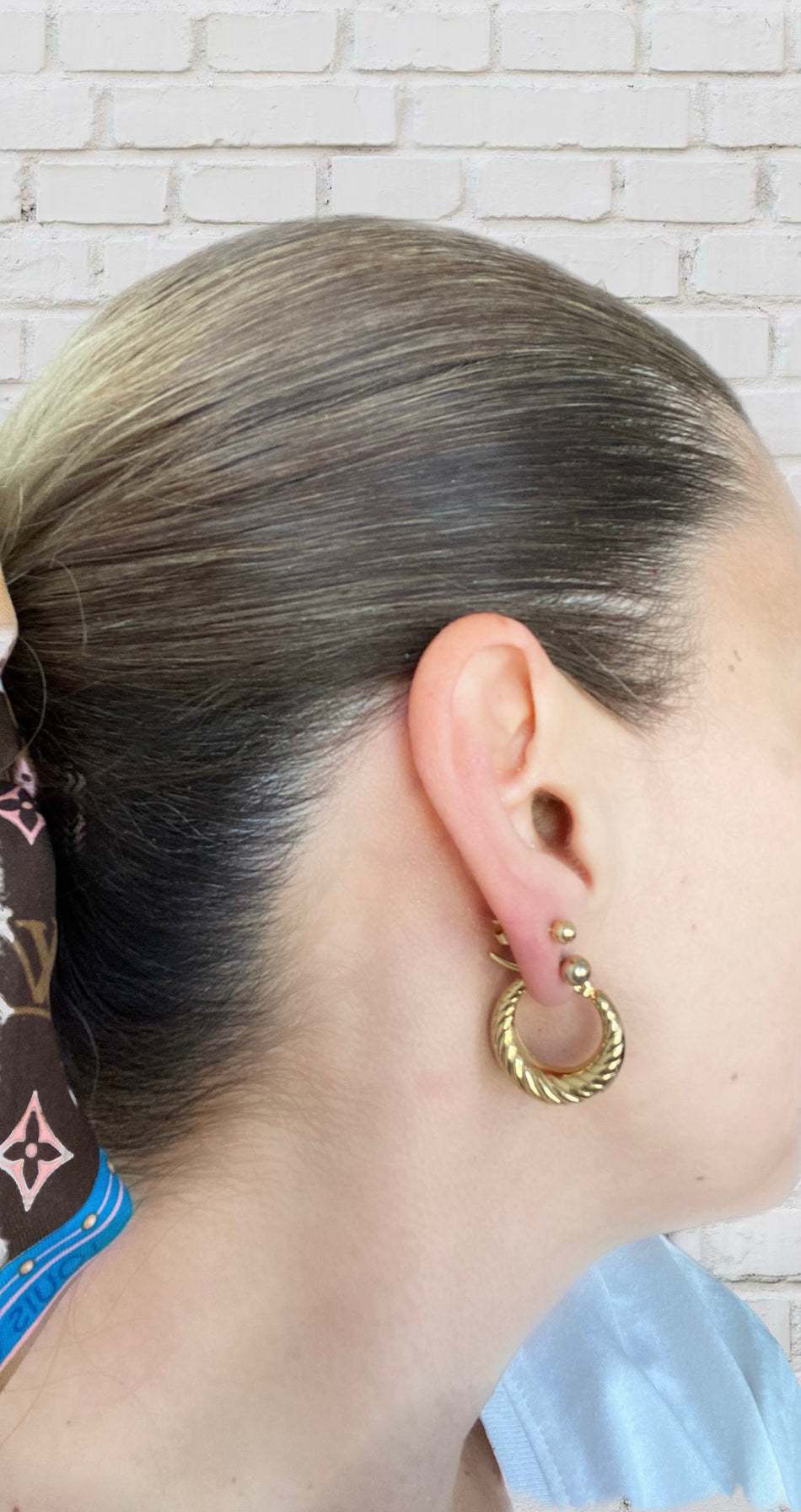 "ARTHUR" gold plated hoop earrings